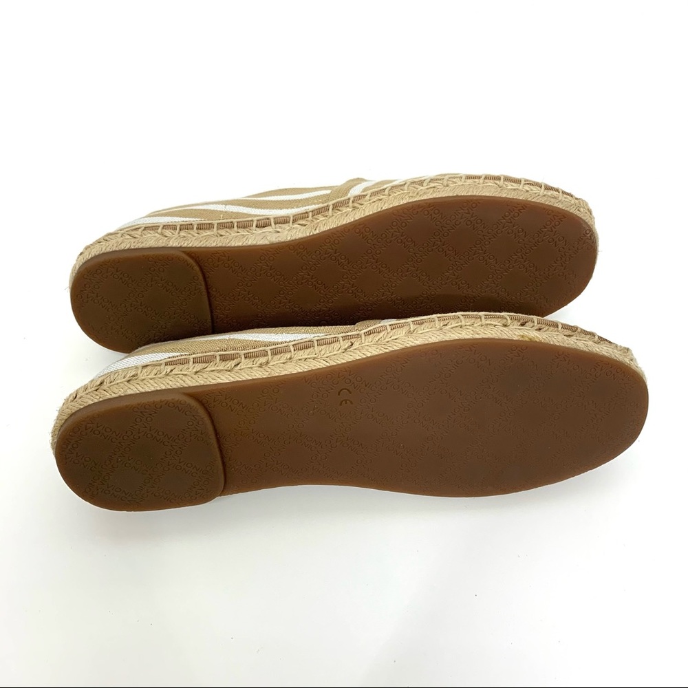 Vionic Valeri Striped Espadrille Flats Tan & White - Picture 6 of 15